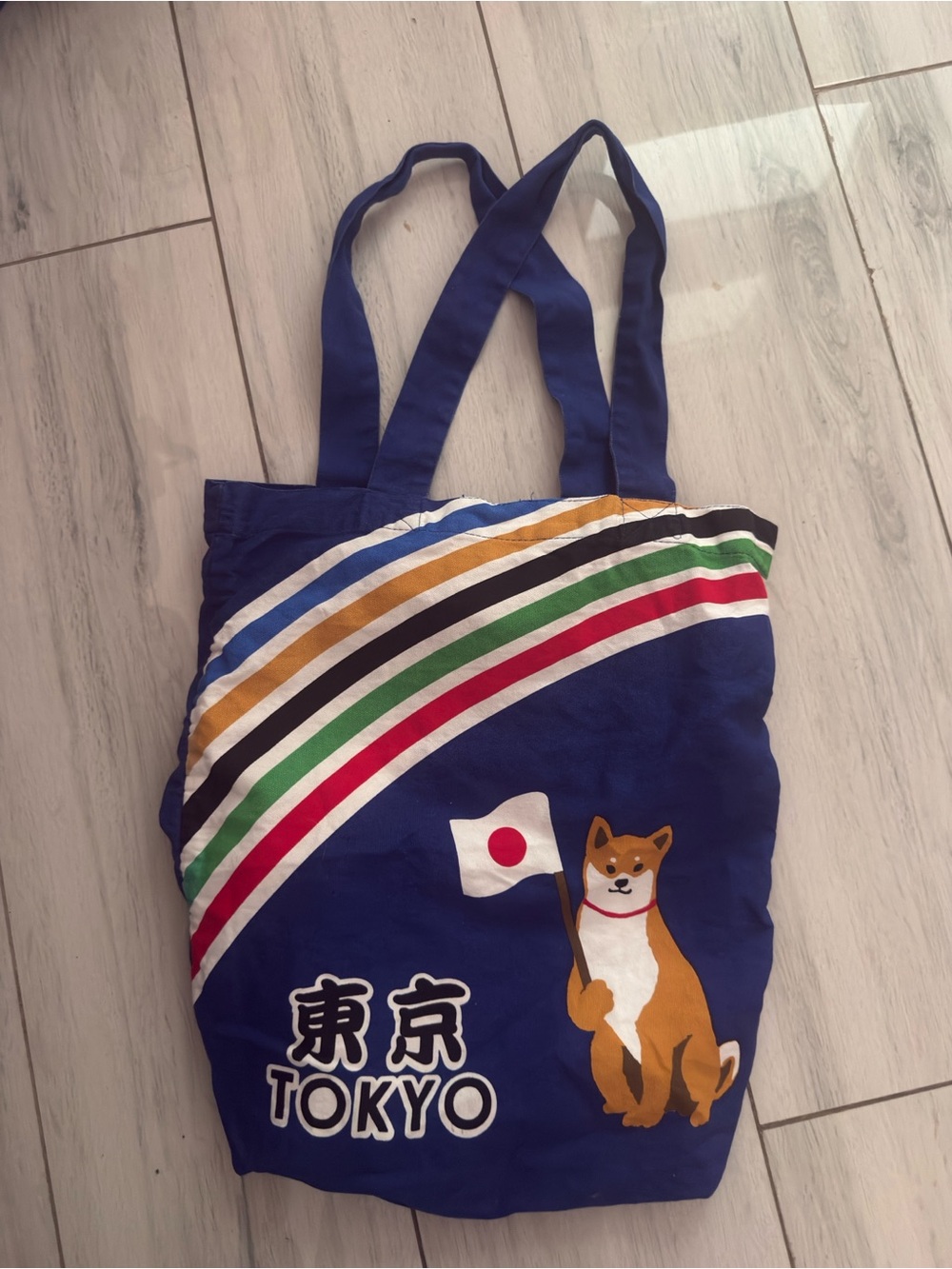 Cute Shiba Dog Tote Bag  Tokyo Japan Canvas Shoulder Bag